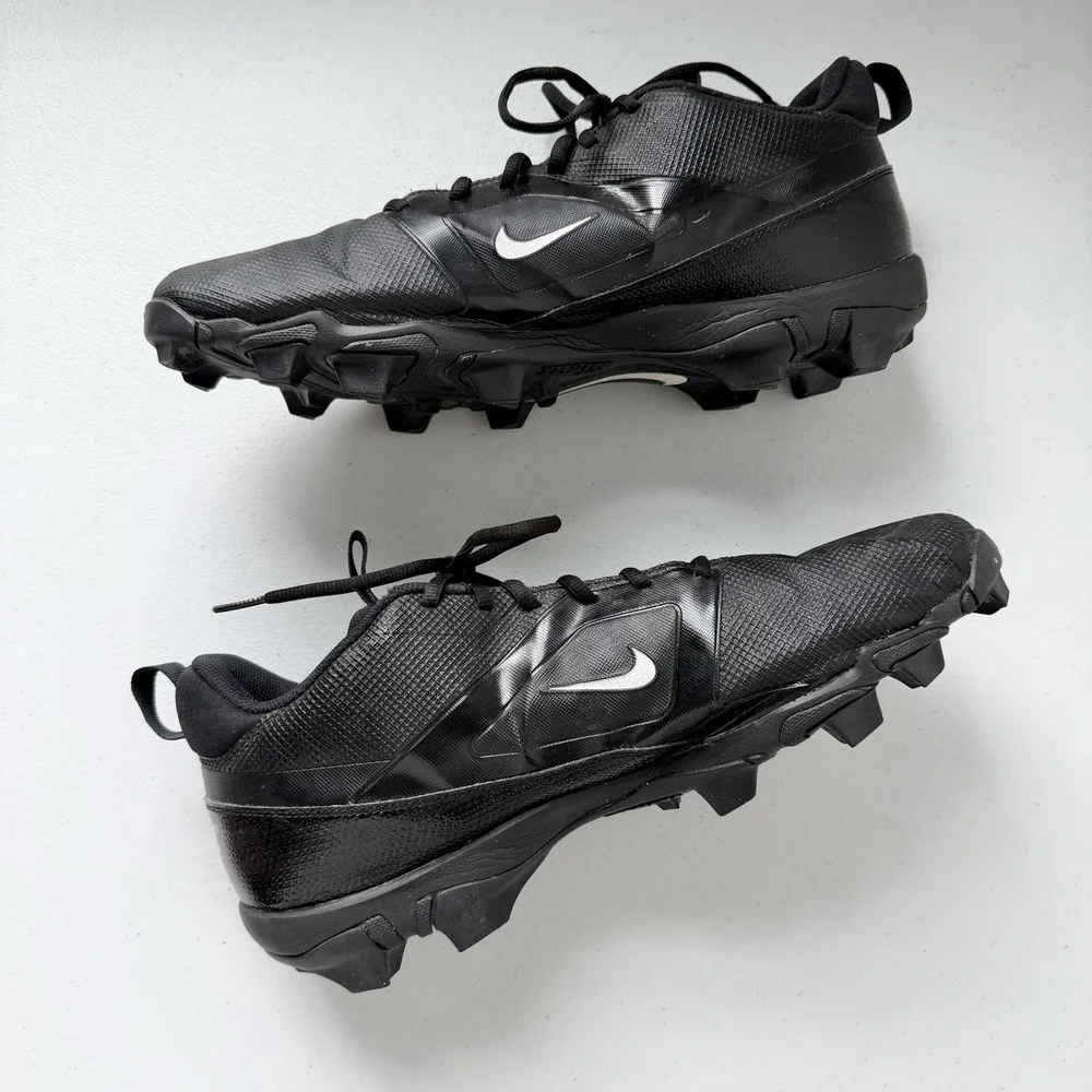 Nike Alpha Menace 4 Shark Football Cleats Mens 14 Wide FQ3875-002 FastFlex Black